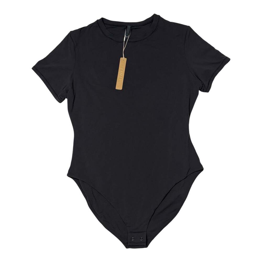 Skims Fits Everybody T-shirt Bodysuit, Onyx, Size XL